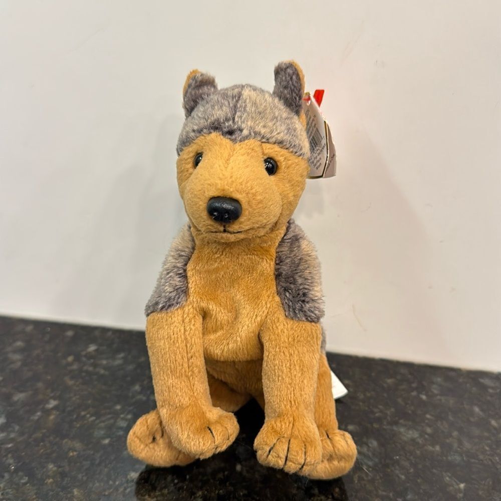 TY ❤️ Beanie Babies Baby Sarge The German Shepherd Plush Dog Doll 2000